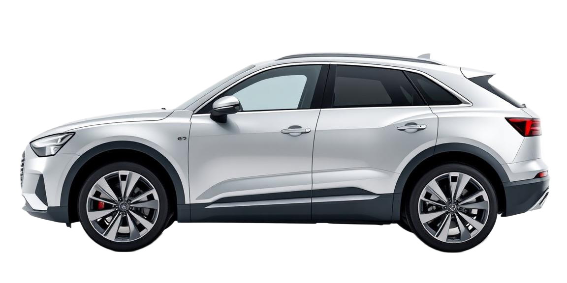 Sølv Audi e-tron